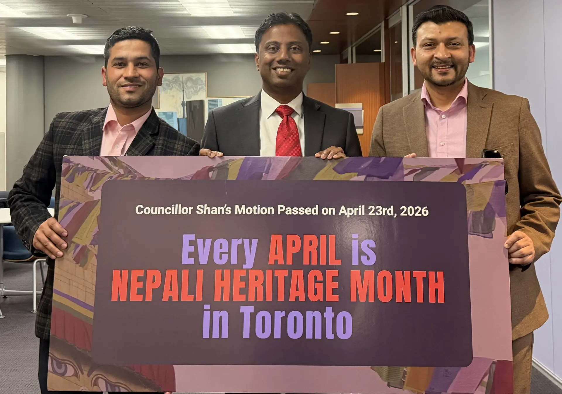 Historic Moment at Toronto City Hall: April Declared Nepali Heritage Month