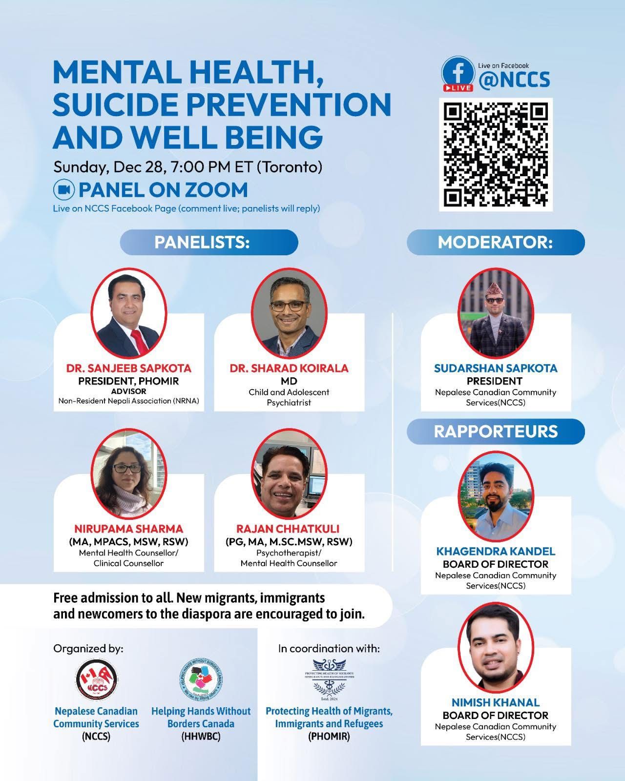 Mental Health, Suicide Prevention, and Well-Being